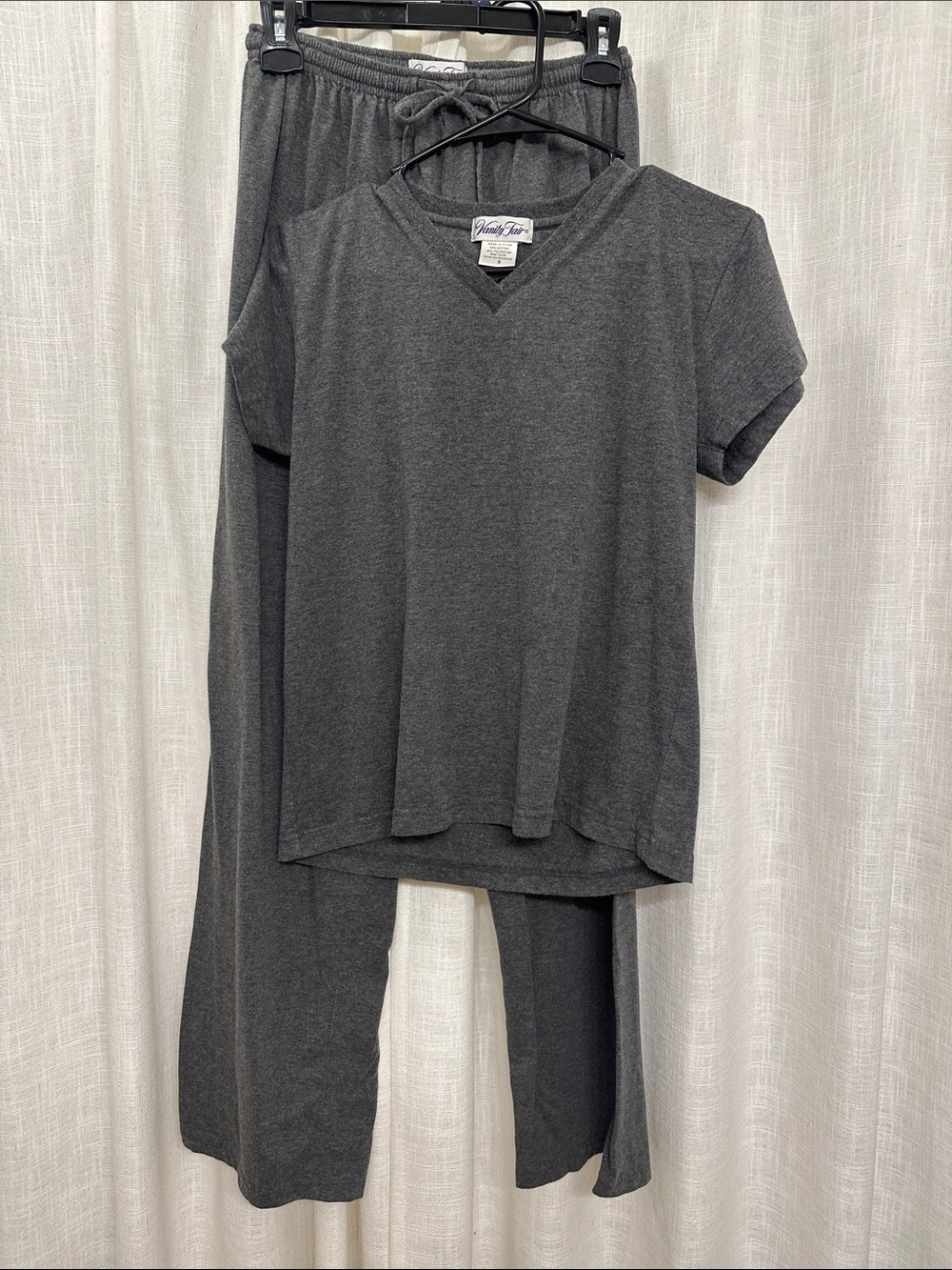 VINTAGE Vanity Fair Charcoal Gray Matching Set